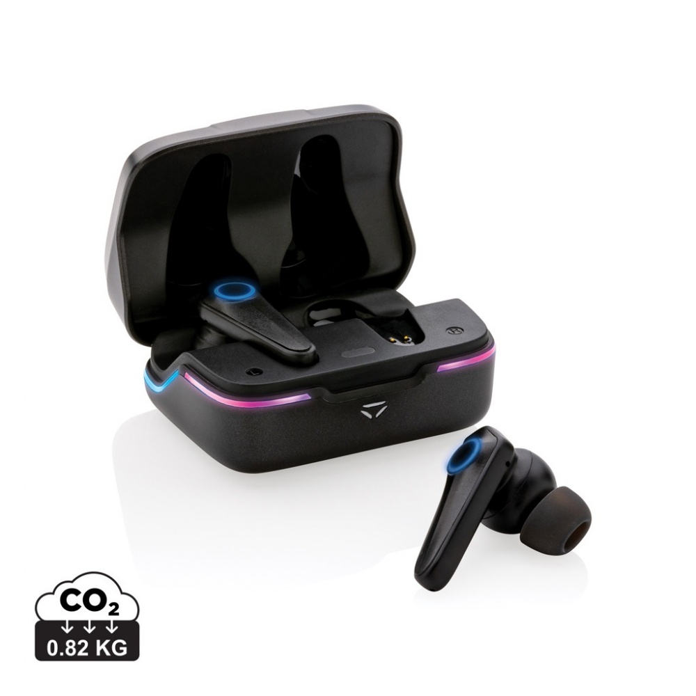 Logo trade business gifts image of: RGB gaming earbuds with ENC